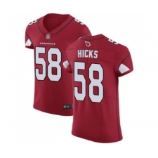 Men's Arizona Cardinals #58 Jordan Hicks Red Team Color Vapor Untouchable Elite Player Football Jersey