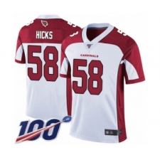 Men's Arizona Cardinals #58 Jordan Hicks White Vapor Untouchable Limited Player 100th Season Football Jersey