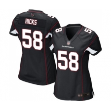 Women's Arizona Cardinals #58 Jordan Hicks Game Black Alternate Football Jersey