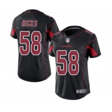Women's Arizona Cardinals #58 Jordan Hicks Limited Black Rush Vapor Untouchable Football Jersey