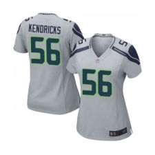 Women's Seattle Seahawks #56 Mychal Kendricks Game Grey Alternate Football Jersey