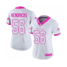 Women's Seattle Seahawks #56 Mychal Kendricks Limited White Pink Rush Fashion Football Jersey