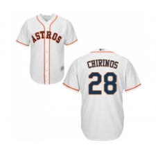 Men's Houston Astros #28 Robinson Chirinos Replica White Home Cool Base Baseball Jersey