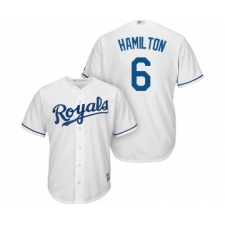 Youth Kansas City Royals #6 Billy Hamilton Replica White Home Cool Base Baseball Jersey