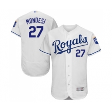 Men's Kansas City Royals #27 Adalberto Mondesi White Flexbase Authentic Collection Baseball Jersey