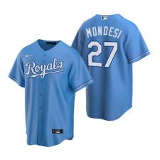 Men's Nike Kansas City Royals #27 Adalberto Mondesi Light Blue Alternate Stitched Baseball Jersey