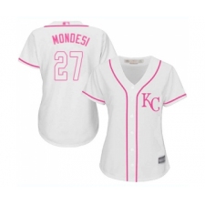 Women's Kansas City Royals #27 Adalberto Mondesi Replica White Fashion Cool Base Baseball Jersey