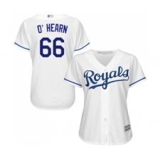 Women's Kansas City Royals #66 Ryan O Hearn Replica White Home Cool Base Baseball Jersey
