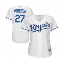 Women's Kansas City Royals #27 Raul Mondesi Replica White Home Cool Base Baseball Jersey