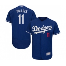Men's Los Angeles Dodgers #11 A. J. Pollock Royal Blue Alternate Flex Base Authentic Collection Baseball Jersey