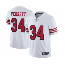 Men's San Francisco 49ers #34 Jason Verrett Limited White Rush Vapor Untouchable Football Jersey