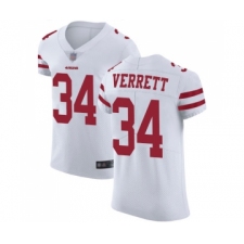 Men's San Francisco 49ers #34 Jason Verrett White Vapor Untouchable Elite Player Football Jersey