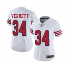 Women's San Francisco 49ers #34 Jason Verrett Limited White Rush Vapor Untouchable Football Jersey