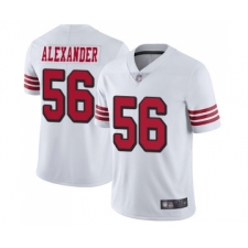 Men's San Francisco 49ers #56 Kwon Alexander Limited White Rush Vapor Untouchable Football Jersey
