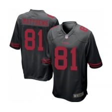 Men's San Francisco 49ers #81 Jordan Matthews Game Black Football Jersey
