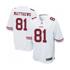 Men's San Francisco 49ers #81 Jordan Matthews Game White Football Jersey