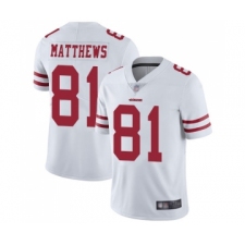 Men's San Francisco 49ers #81 Jordan Matthews White Vapor Untouchable Limited Player Football Jersey
