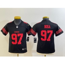Women's San Francisco 49ers #97 Nick Bosa 2022 Black Vapor Untouchable Stitched Limited Jersey