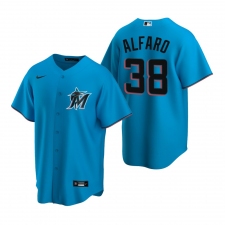 Men's Nike Miami Marlins #38 Jorge Alfaro Blue Alternate Stitched Baseball Jersey