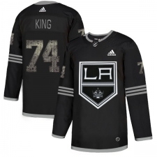 Men's Adidas Los Angeles Kings #74 Dwight King Black Authentic Classic Stitched NHL Jersey