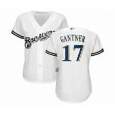 Women's Milwaukee Brewers #17 Jim Gantner Replica White Alternate Cool Base Baseball Jersey