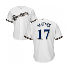 Youth Milwaukee Brewers #17 Jim Gantner Replica White Alternate Cool Base Baseball Jersey