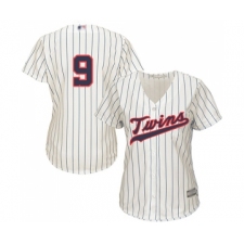 Women's Minnesota Twins #9 Marwin Gonzalez Replica Cream Alternate Cool Base Baseball Jersey
