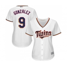 Women's Minnesota Twins #9 Marwin Gonzalez Replica White Home Cool Base Baseball Jersey