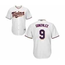 Youth Minnesota Twins #9 Marwin Gonzalez Replica White Home Cool Base Baseball Jersey