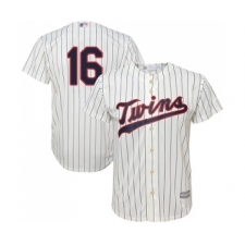 Youth Minnesota Twins #16 Jonathan Schoop Replica Cream Alternate Cool Base Baseball Jersey