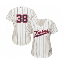 Women's Minnesota Twins #38 Blake Parker Replica Cream Alternate Cool Base Baseball Jersey
