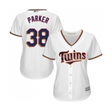Women's Minnesota Twins #38 Blake Parker Replica White Home Cool Base Baseball Jersey