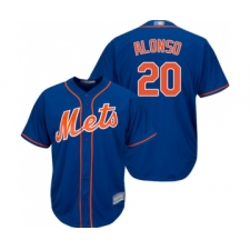 Men's New York Mets #20 Pete Alonso Replica Royal Blue Alternate Home Cool Base Baseball Jersey