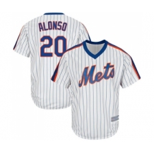 Men's New York Mets #20 Pete Alonso Replica White Alternate Cool Base Baseball Jersey