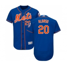 Men's New York Mets #20 Pete Alonso Royal Blue Alternate Flex Base Authentic Collection Baseball Jersey