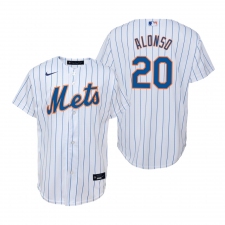 Men's Nike New York Mets #20 Pete Alonso White Home Stitched Baseball Jersey