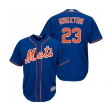 Men's New York Mets #23 Keon Broxton Replica Royal Blue Alternate Home Cool Base Baseball Jersey