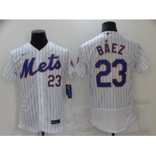 Men's Nike New York Mets #23 Keon Broxton White Authentic Baseball Jersey