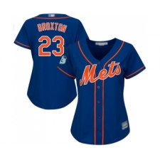 Women's New York Mets #23 Keon Broxton Authentic Royal Blue Alternate Home Cool Base Baseball Jersey