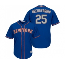 Men's New York Mets #25 Adeiny Hechavarria Replica Royal Blue Alternate Road Cool Base Baseball Jersey