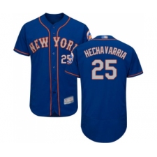 Men's New York Mets #25 Adeiny Hechavarria Royal Gray Alternate Flex Bas