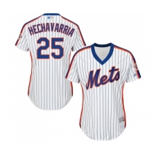 Women's New York Mets #25 Adeiny Hechavarria Authentic White Alternate Cool Base Baseball Jersey