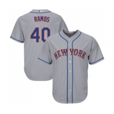 Men's New York Mets #40 Wilson Ramos Replica Grey Road Cool Base Baseball Jersey