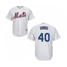 Youth New York Mets #40 Wilson Ramos Authentic White Home Cool Base Baseball Jersey