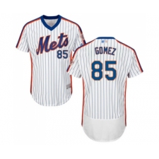 Men's New York Mets #85 Carlos Gomez White Alternate Flex Base Authentic Collection Baseball Jersey
