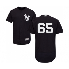 Men's New York Yankees #65 James Paxton Navy Blue Alternate Flex Base Authentic Collection Baseball Jersey