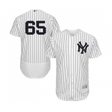 Men's New York Yankees #65 James Paxton White Home Flex Base Authentic Collection Baseball Jersey