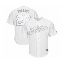 Men's Oakland Athletics #26 Matt Chapman  Hurtado  Authentic White 2019 Players Weekend Baseball Jersey