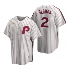 Men's Nike Philadelphia Phillies #2 Jean Segura White Cooperstown Collection Home Stitched Baseball Jersey