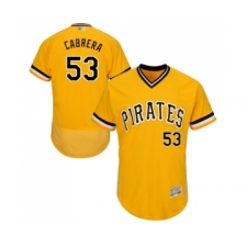 Men's Pittsburgh Pirates #53 Melky Cabrera Gold Alternate Flex Base Authentic Collection Baseball Jersey